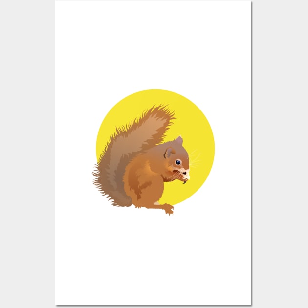 Eurasian Red Squirrel Wall Art by AnthonyZed